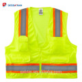 China Lieferanten Fluo Hi-vis Gilet industrielle Sicherheitsausrüstung, die reflektierende Weste-Rettungsweste-Gelb-Orange bearbeitet